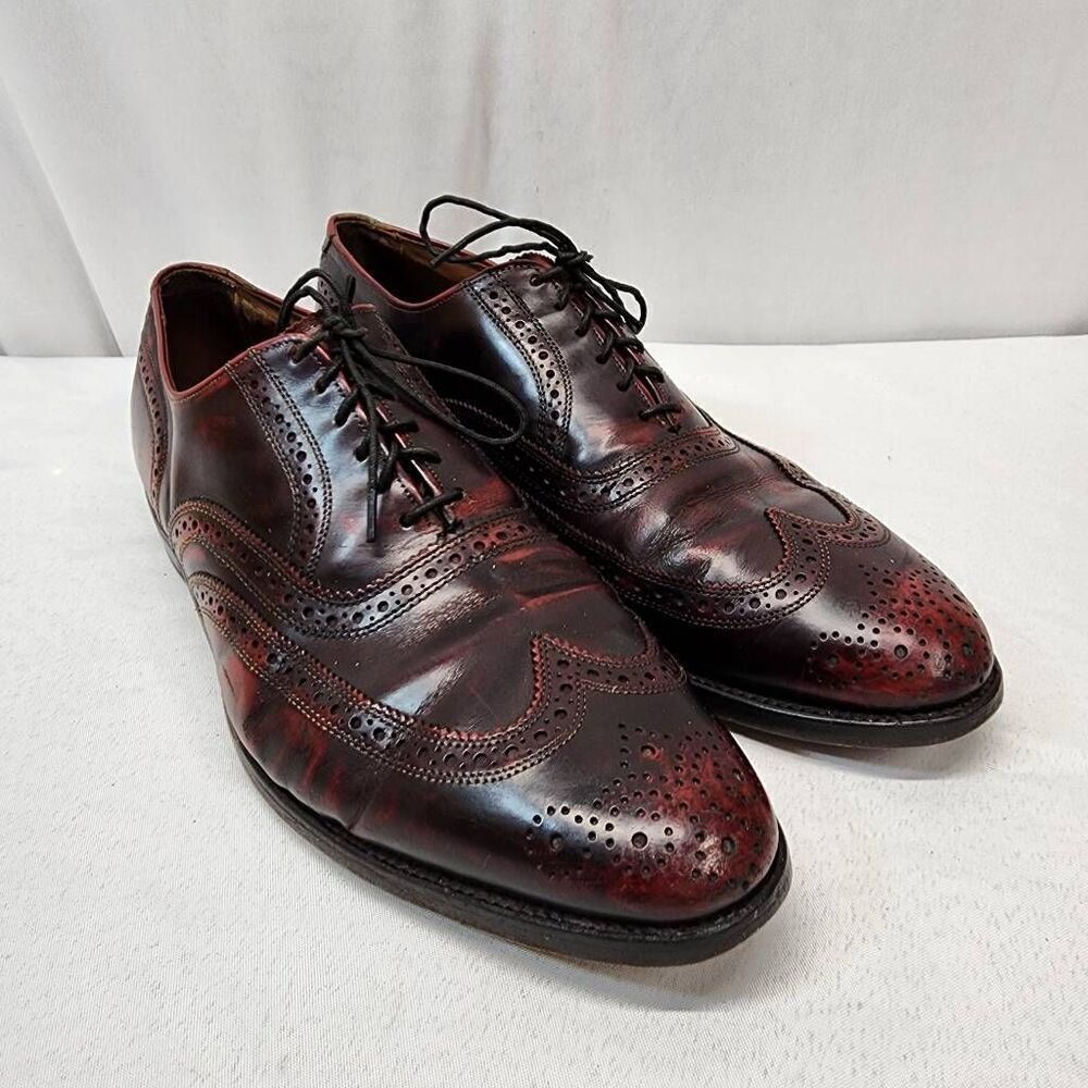 Allen Edmonds Mcallister Wingtip Oxfords  Dress Shoes Oxblood Men's 11.5